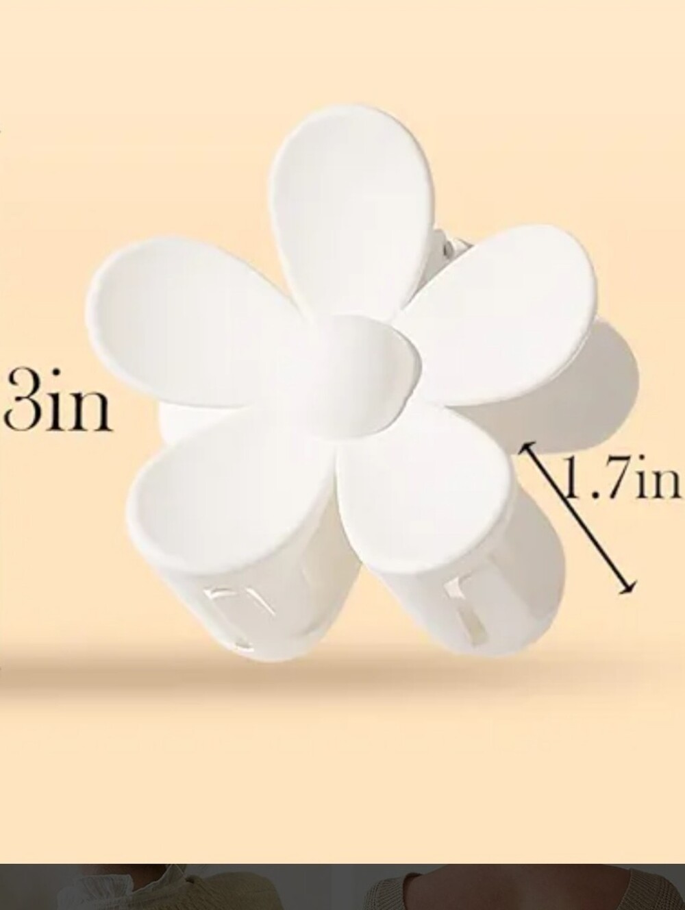 3 FOR $15 💕 Flower Matte Strong Hold Claw Clip Fashionable Hair Accessories - Picture 5 of 6